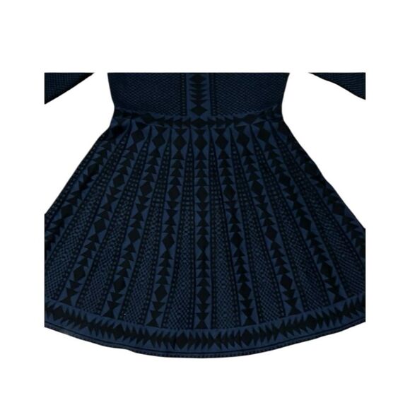 NINA LEONARD Fit and Flare Knit Geometric sweater  dress size XL - Picture 2 of 9